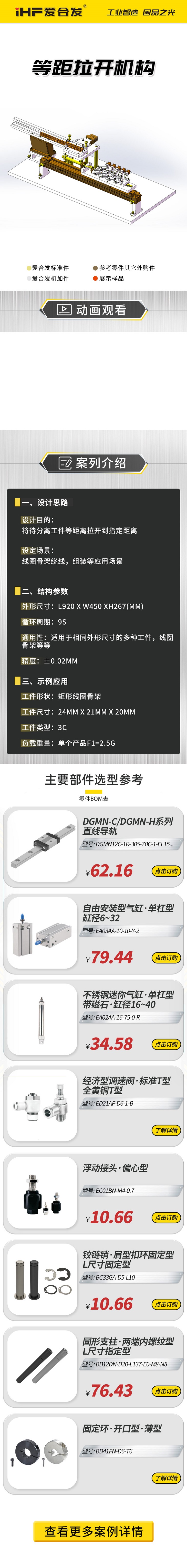 愛合發案例介紹（shào）：等距拉開機構