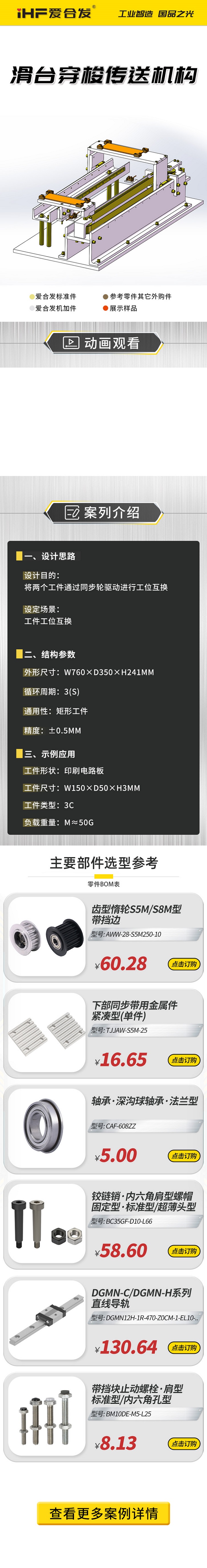 愛合發案例介紹：滑台穿梭（suō）傳動機構
